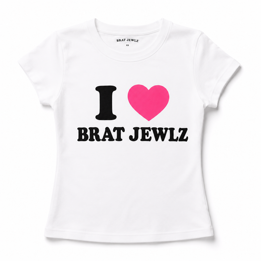 I ❤️ BRAT JEWLZ CROP TEE